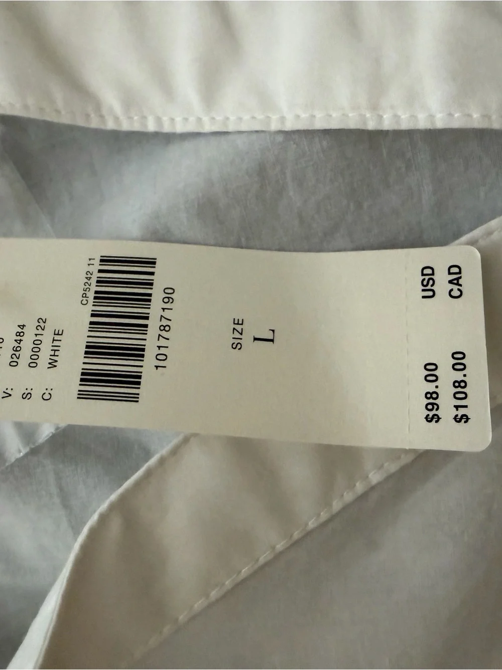 Anthropologie Maeve White Puff-Sleeve Button-Up Blouse